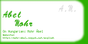 abel mohr business card